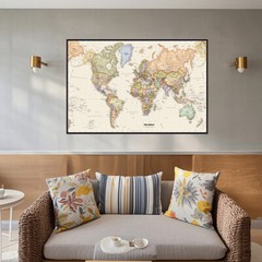 18*29/24*36inch World Map Wall Chart Art Poster World Map Poster Educational