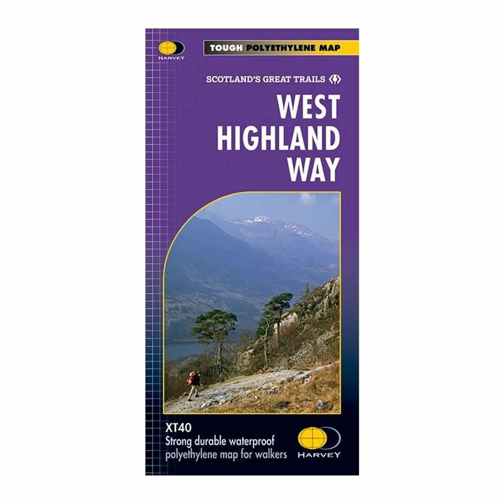 Scotland Walking Trail Map West Highland Way Long Distance Route Harvey Maps