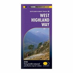 Scotland Walking Trail Map West Highland Way Long Distance Route Harvey Maps