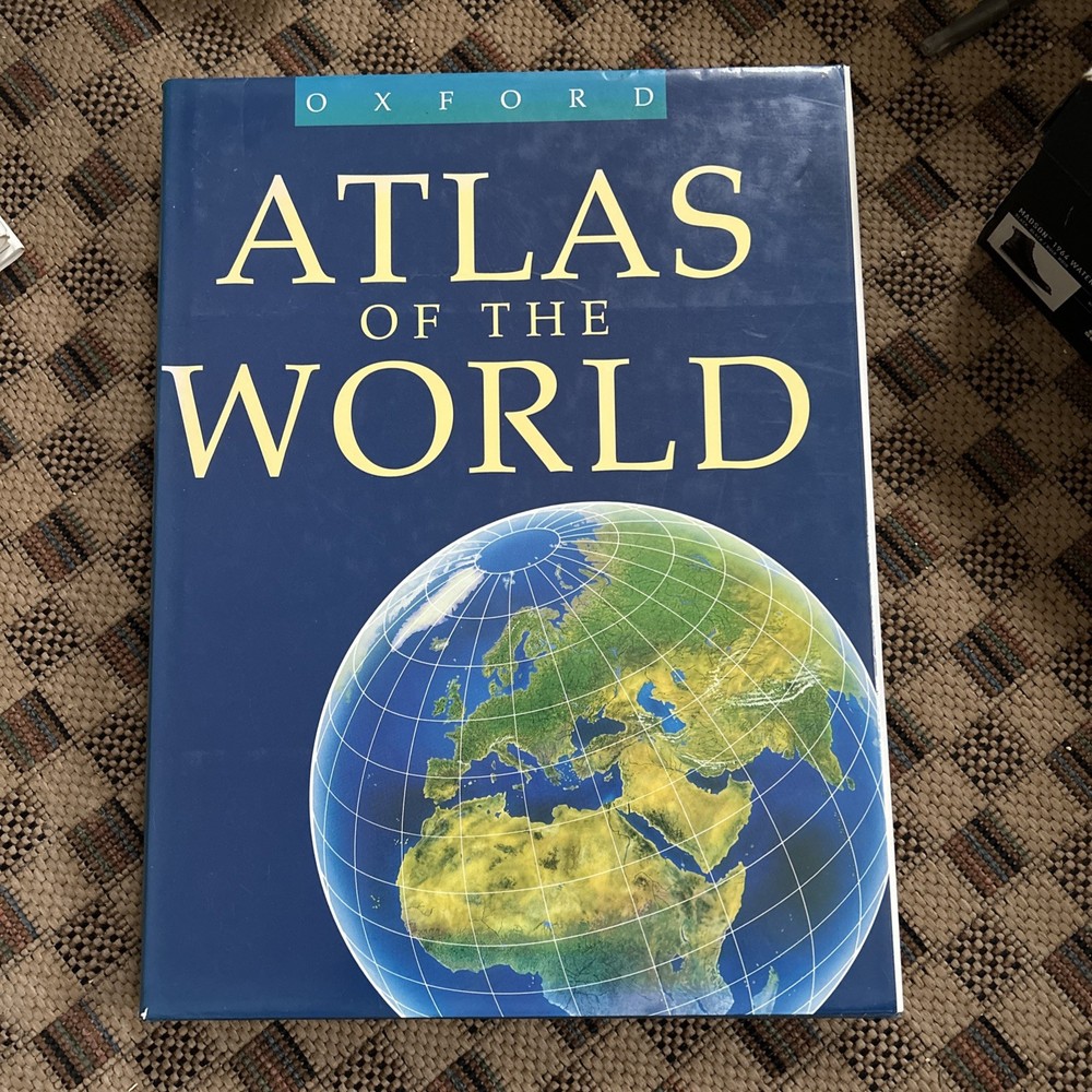 Atlas of the World by George Philip Limited 1992 Oxford Press HCDJ Vintage 15×12