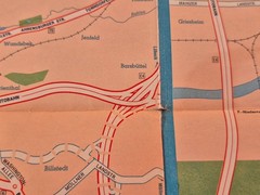 Vintage German Folded Road Map Esso 1962