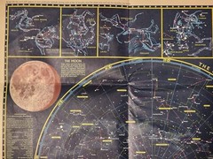 A Map of The Heavens, National Geographic, Folded Poster/Chart, 1970