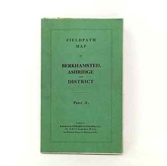 1938 Fieldpath Map of Berkhamsted, Ashridge and District Cloth Backed