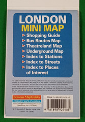 London Mini Map – Bensons Map Guides – Folding Map 2006 – Full Colour