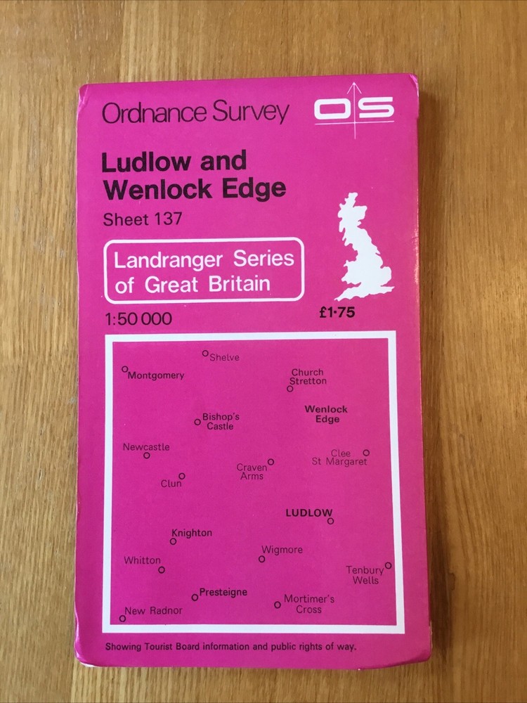 1980 Ordnance Survey Landranger Map 137 Ludlow And Wenlock Edge (incl Knighton )