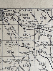 Vintage 1:25,000 ordnance survey map, Sheet SP27, Kenilworth