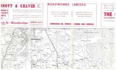 WOODBRIDGE , FELIXSTOWE & HARWICH Rural District Map by BARNETT’S – 1963