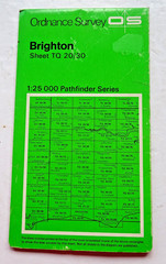 Ordnance Survey Map – 1:25000 Pathfinder Series Sheet TQ 20/30 Brighton – 1975