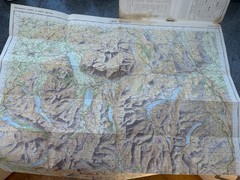 Ordnance Survey Tourist Map Lake District 1970, rare cover with Ashness Bridge