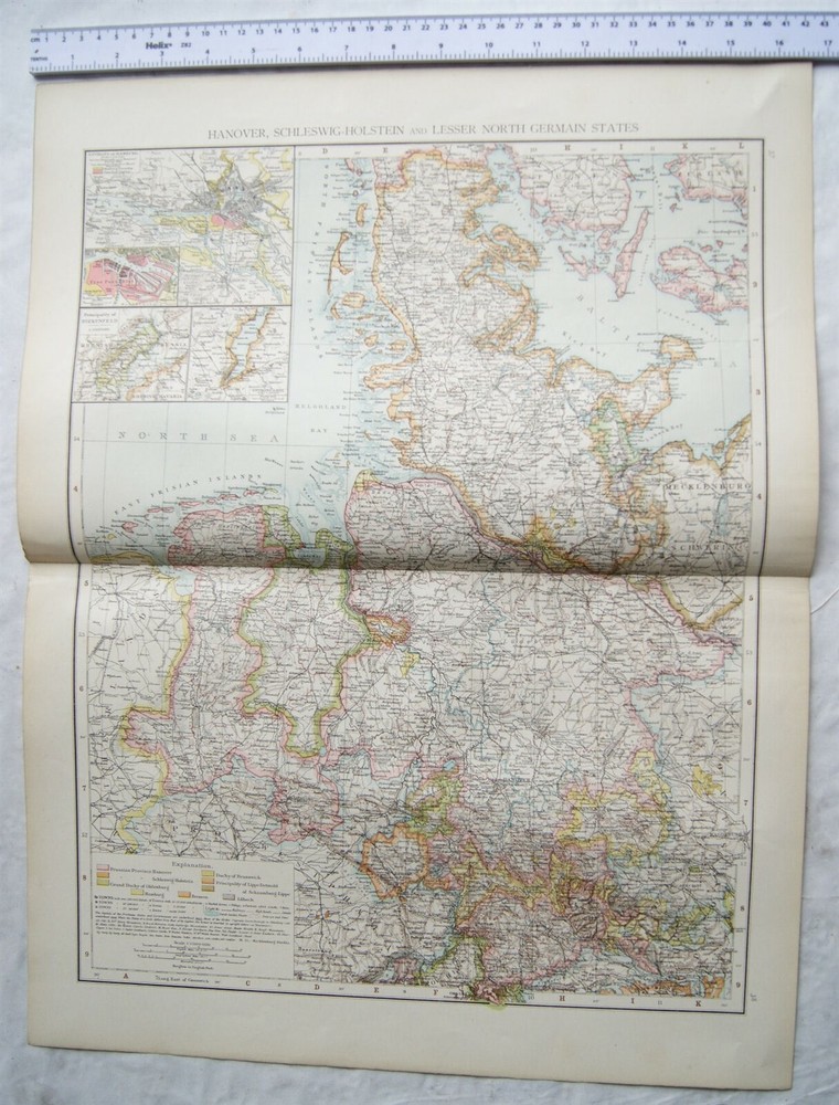 1895 The Times Plate 37 & 38 Hanover Schleswig-Holstein & Lesser N German States