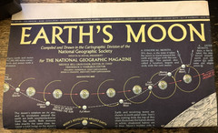 1969 National Geographic The Earth’s Moon Map Wall Poster 40″ X 28″ VINTAGE