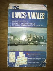 Vintage RAC Map Lancs North Wales 1987