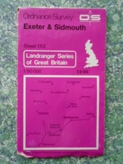 OS Ordnance Survey Landranger Sheet Map 192 Exeter & Sidmouth 1974 177G