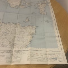 Ordnance Survey One Inch Map 7 Seventh Series Pentland Firth 1959 OS