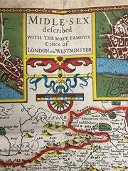 Genuine Antique 1800s , John Speed Map Of Middlesex