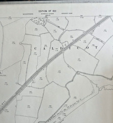Caldicot Level Ordnance Survey 6 ins : 1 mile 1921 paper map 105 x 75 cms