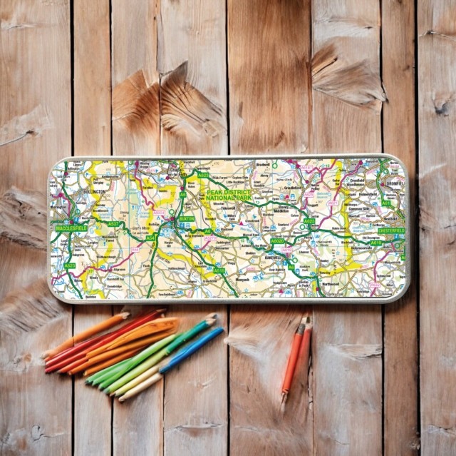 OS Map Metal Pencil Tin – Peak District National Park (General merchandise)