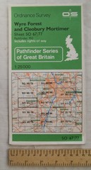 1978 OS Pathfinder map Sheet SO 67/77 Wyre Forest & Cleobury Mortimer