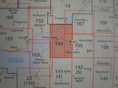 154 155 BRISTOL BATH WEST LOT EXPLORER ORDNANCE SURVEY OS