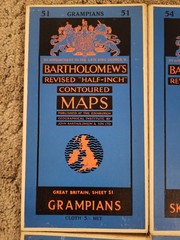 JOBLOT of 4 MAPS. SCOTLAND 51, 54,55 &56. Vintage.