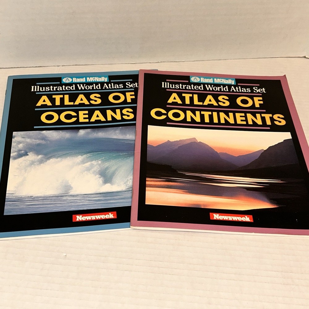 Rand McNally Illustrated World Atlas Of Continents & Oceans Softcover 1993