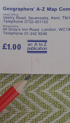 80s/90s ?? A-Z GEOGRAPHERS STREET PLAN CROYDON CARSHALTON PURLEY WALLINGTON MAPS