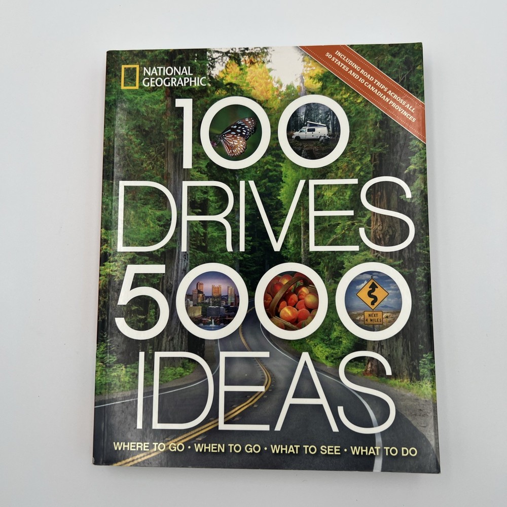 NATIONAL GEOGRAPHIC 100 Drives 5000 Ideas Travel Guide Softcover Book 2017
