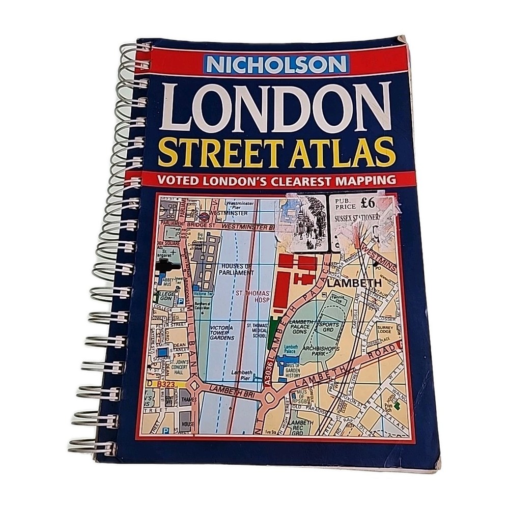 London Street Atlas Nicholson 1996 Paperback Book