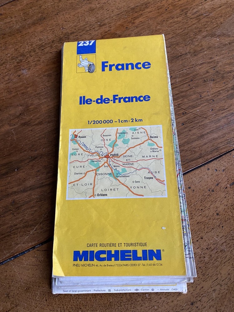 Michelin France Road/Tourist Map 237 Ile -de-France