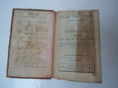 Plan de Paris Souvenir Du Bon Marche Map of Paris Fold Out Hardbound