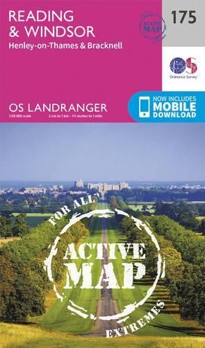Reading, Windsor, Henley-on-Thames & Bracknell (Map) OS Landranger Active Map