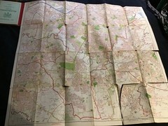 GEOGRAPHIA GREATER MANCHESTER VINTAGE 1940’s HRDCVR COLOUR MAP SALFORD STRETFORD