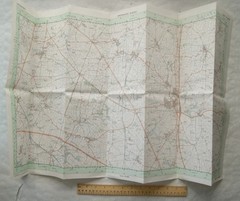 1981 OS Pathfinder map Sheet SP 48/58 Lutterworth, includes rights of way