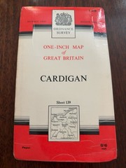 Vintage Ordnance Survey Cardigan Sheet 139 One Inch Map Wales