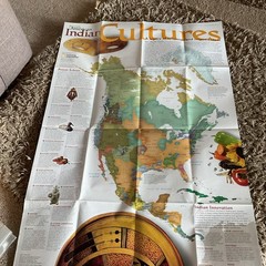 National Geographic North American Indian Cultures Map & Poster, 2004