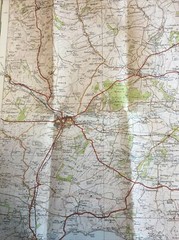 1937 Ordnance Survey One Inch Fifth Edition Cloth Map 140 Bournemouth & Weymouth