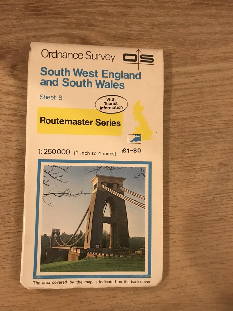 Ordnance Survey Routemaster 8 Sth West England And South Wales