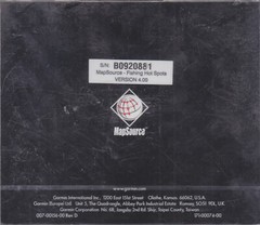 MapSource Fishing Hot Spots CD Garmin GPS SEALED version 4.0 007-00156-00 Rev. D
