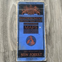 1930s Bartholomew’s revised half-inch Map of NEW FOREST isle Of Wight
