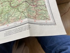 BARTHOLOMEWS CLOTH HALF-INCH CONTOURED MAP SURREY SHEET 9 vgc