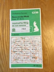 1985 Ordnance Survey Pathfinder Map SP 02/12 Stow-on-the-Wold (incl Winchcombe )