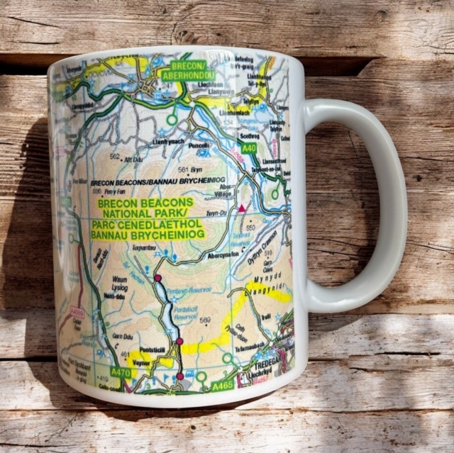 OS Map Ceramic Mug – Brecon Beacons National Park (General merchandise)