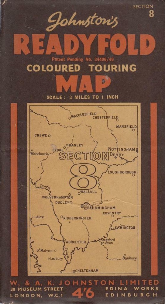 Johnston’s Readyfold Coloured Touring Map Secti… – Johnstons – Good – Map