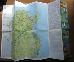 Tunisie / Tunisia 1984 Road Map Arabic English French German Editions Tanit