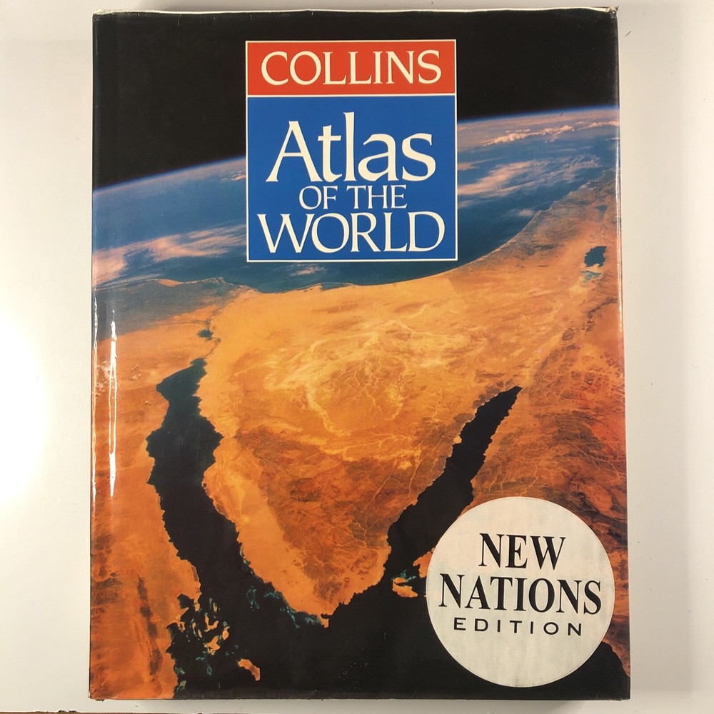 Collins Atlas of the World New Nations Edition Hardcover Geography Maps Book