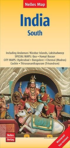 INDIA: SOUTH 1:1,500,000 NELLES (ENGLISH, FRENCH AND By Nelles Verlag Gmbh *NEW*