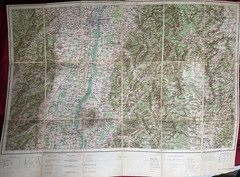 Vintage Map Cloth on card folding of Strasbourg & Area, Sifton Praed cover