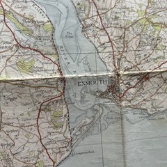 EXETER Sheet 138 Fifth Edition CLOTH Ordnance Survey one inch 1933 Chudleigh