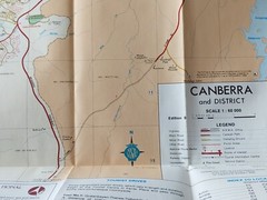 Vintage NRMA Canberra And District Fold Out Paper Map VGC