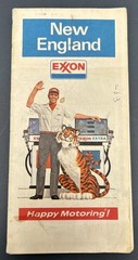 Vintage 1972-73 Map – New England from Exxon